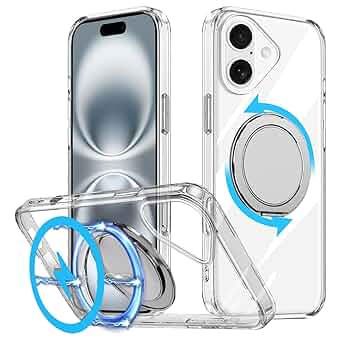 iPhone用透明ソフトケース マグネットリング付き Amazon.co.jp: iPhone 16 用 ケース クリア MagSafe対応 リング